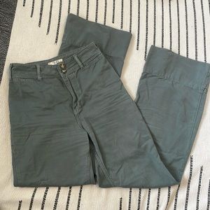 Super High Waisted Flare Leg Heavy Weight Pants